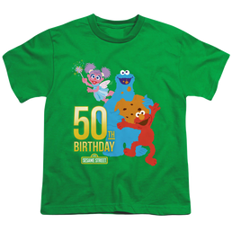 Sesame Street 50Th Birthday - Youth T-Shirt Youth T-Shirt (Ages 8-12) Sesame Street   
