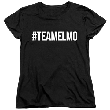 Black women's t-shirt with Sesame Street Team Elmo graphic