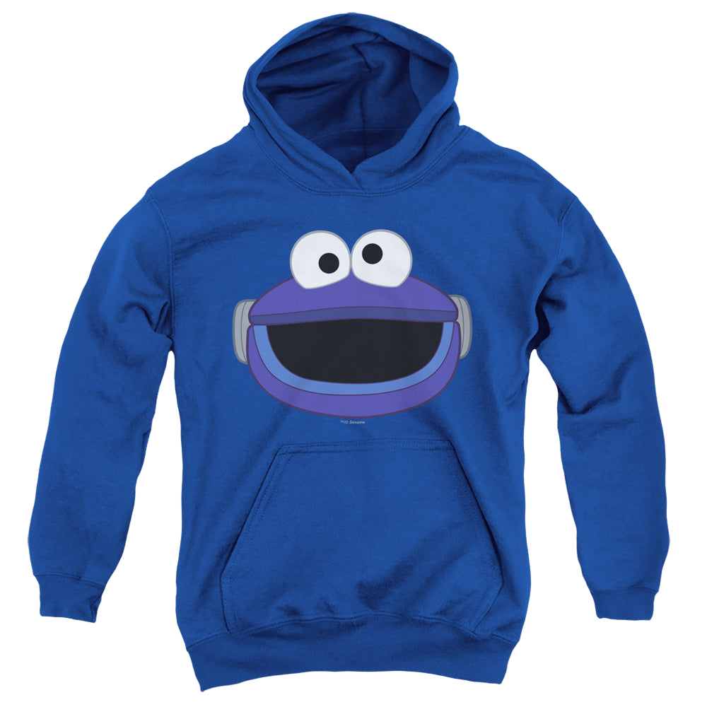 Sesame Street Mecha Cookie Monster Face - Youth Hoodie Youth Hoodie (Ages 8-12) Sesame Street   