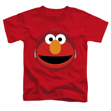 Red toddler t-shirt with Sesame Street Mecha Elmo Face graphic