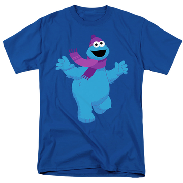 Royal men's regular fit t-shirt with Sesame Street Furry Friends Forever! Cookie Monster graphic