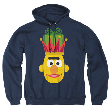 Navy pullover hoodie with Sesame Street Christmas Nutcracker Bert graphic