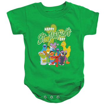 Sesame Street St. Patrick'S Day Big Bird Elmo Cookie Monster - Baby Bodysuit Baby Bodysuit Sesame Street   