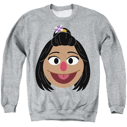 Sesame Street Ji-Young Face - Men's Crewneck Sweatshirt Men's Crewneck Sweatshirt Sesame Street   