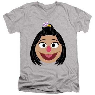 Sesame Street Ji-Young Face - Men's V-Neck T-Shirt Men's V-Neck T-Shirt Sesame Street   