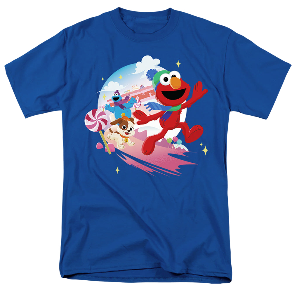 Sesame Street Christmas Holiday Cheer With Elmo, Tango, Cookie Monster - Men's Regular Fit T-Shirt Men's Regular Fit T-Shirt Sesame Street   