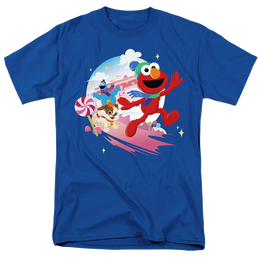 Sesame Street Christmas Holiday Cheer With Elmo, Tango, Cookie Monster - Men's Regular Fit T-Shirt Men's Regular Fit T-Shirt Sesame Street   