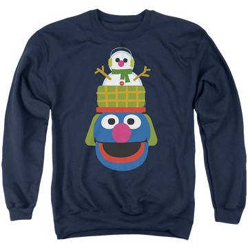 Sesame Street Christmas Nutcracker Grover - Men's Crewneck Sweatshirt Men's Crewneck Sweatshirt Sesame Street   