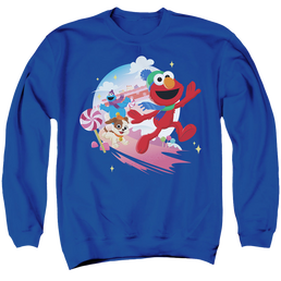 Sesame Street Christmas Holiday Cheer With Elmo, Tango, Cookie Monster - Men's Crewneck Sweatshirt Men's Crewneck Sweatshirt Sesame Street   