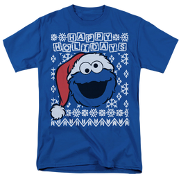 Sesame Street Cookie Monster Ugly Christmas - Men's Regular Fit T-Shirt Men's Regular Fit T-Shirt Sesame Street   