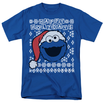 Sesame Street Cookie Monster Ugly Christmas - Men's Regular Fit T-Shirt Men's Regular Fit T-Shirt Sesame Street   
