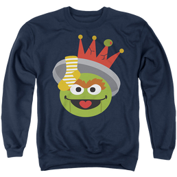 Sesame Street Christmas Nutcracker Oscar The Grouch - Men's Crewneck Sweatshirt Men's Crewneck Sweatshirt Sesame Street   