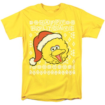 Sesame Street Big Bird Ugly Christmas - Men's Regular Fit T-Shirt Men's Regular Fit T-Shirt Sesame Street   