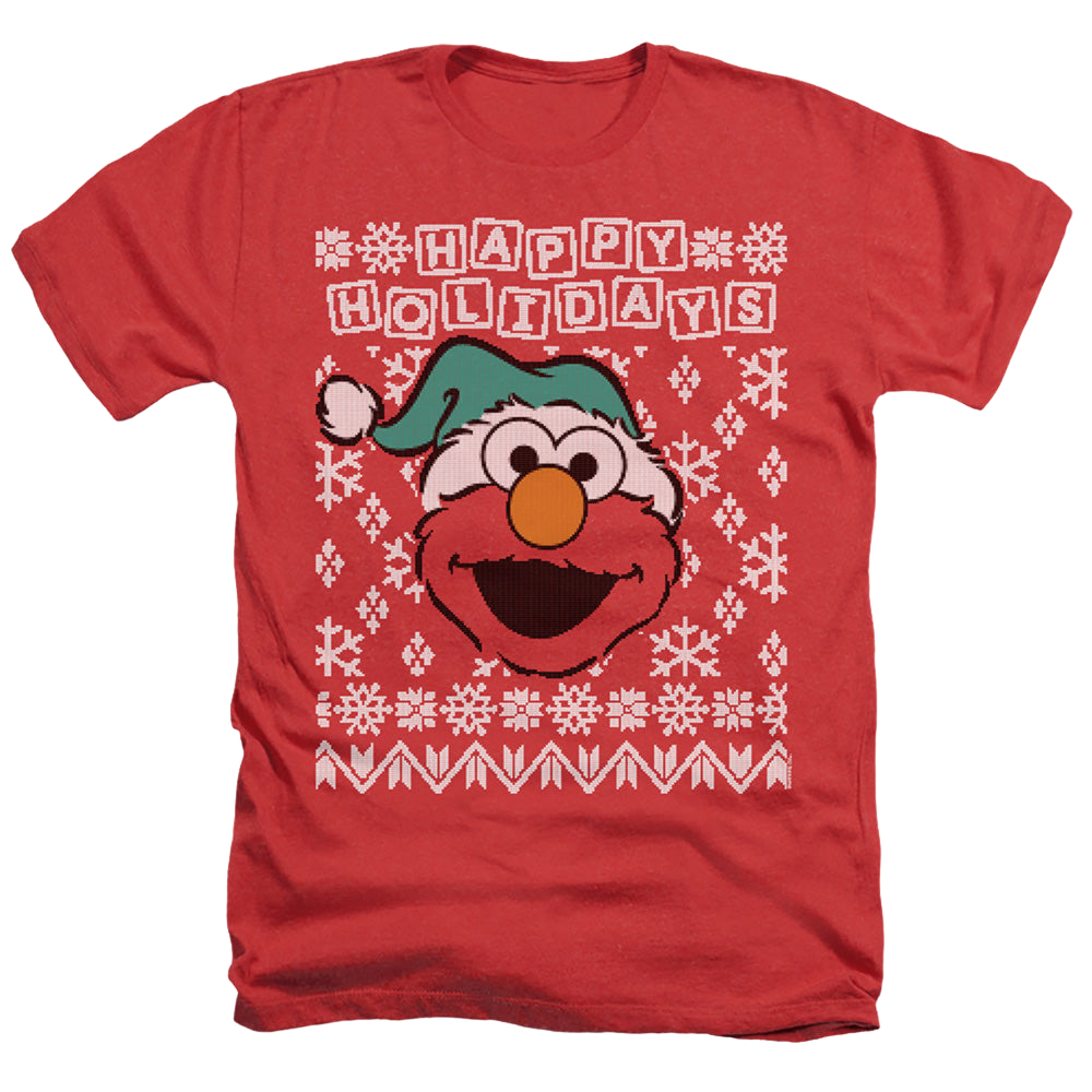 Sesame Street Elmo Ugly Christmas - Men's Heather T-Shirt Men's Heather T-Shirt Sesame Street   