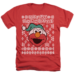 Sesame Street Elmo Ugly Christmas - Men's Heather T-Shirt Men's Heather T-Shirt Sesame Street   