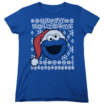 Sesame Street Cookie Monster Ugly Christmas - Women's T-Shirt Women's T-Shirt Sesame Street   