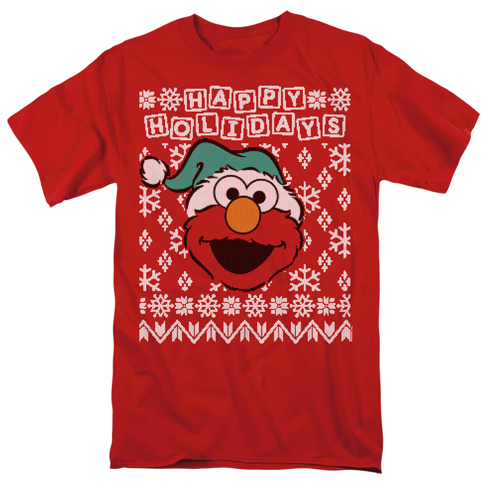 Sesame Street Elmo Ugly Christmas - Men's Regular Fit T-Shirt Men's Regular Fit T-Shirt Sesame Street   