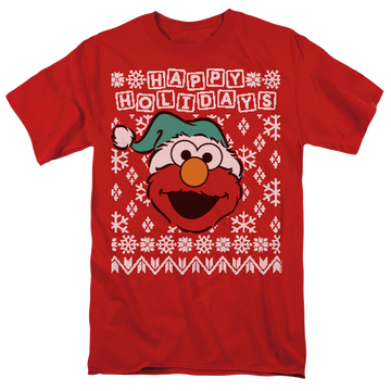 Sesame Street Elmo Ugly Christmas - Men's Regular Fit T-Shirt Men's Regular Fit T-Shirt Sesame Street   