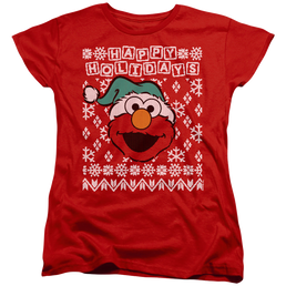 Sesame Street Elmo Ugly Christmas - Women's T-Shirt Women's T-Shirt Sesame Street   