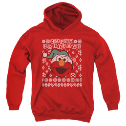 Sesame Street Elmo Ugly Christmas - Youth Hoodie Youth Hoodie (Ages 8-12) Sesame Street   