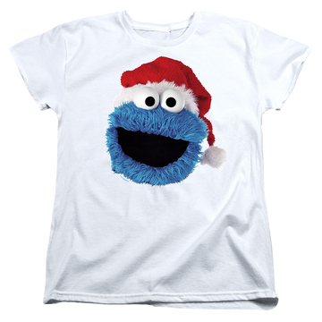 Sesame Street Cookie Monster Christmas Hat - Women's T-Shirt Women's T-Shirt Sesame Street   