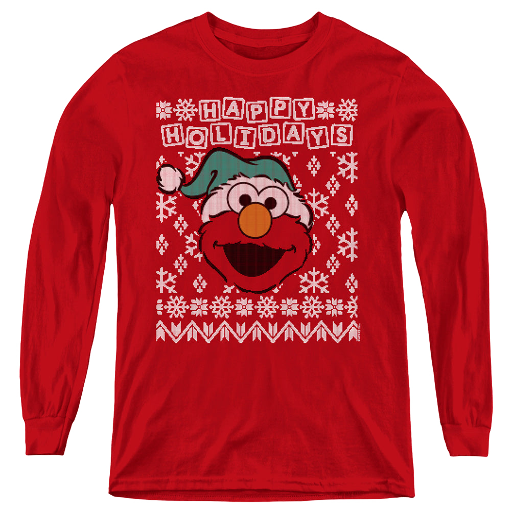 Sesame Street Elmo Ugly Christmas - Youth Long Sleeve T-Shirt Youth Long Sleeve T-Shirt Sesame Street   