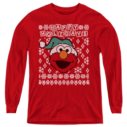 Sesame Street Elmo Ugly Christmas - Youth Long Sleeve T-Shirt Youth Long Sleeve T-Shirt Sesame Street   
