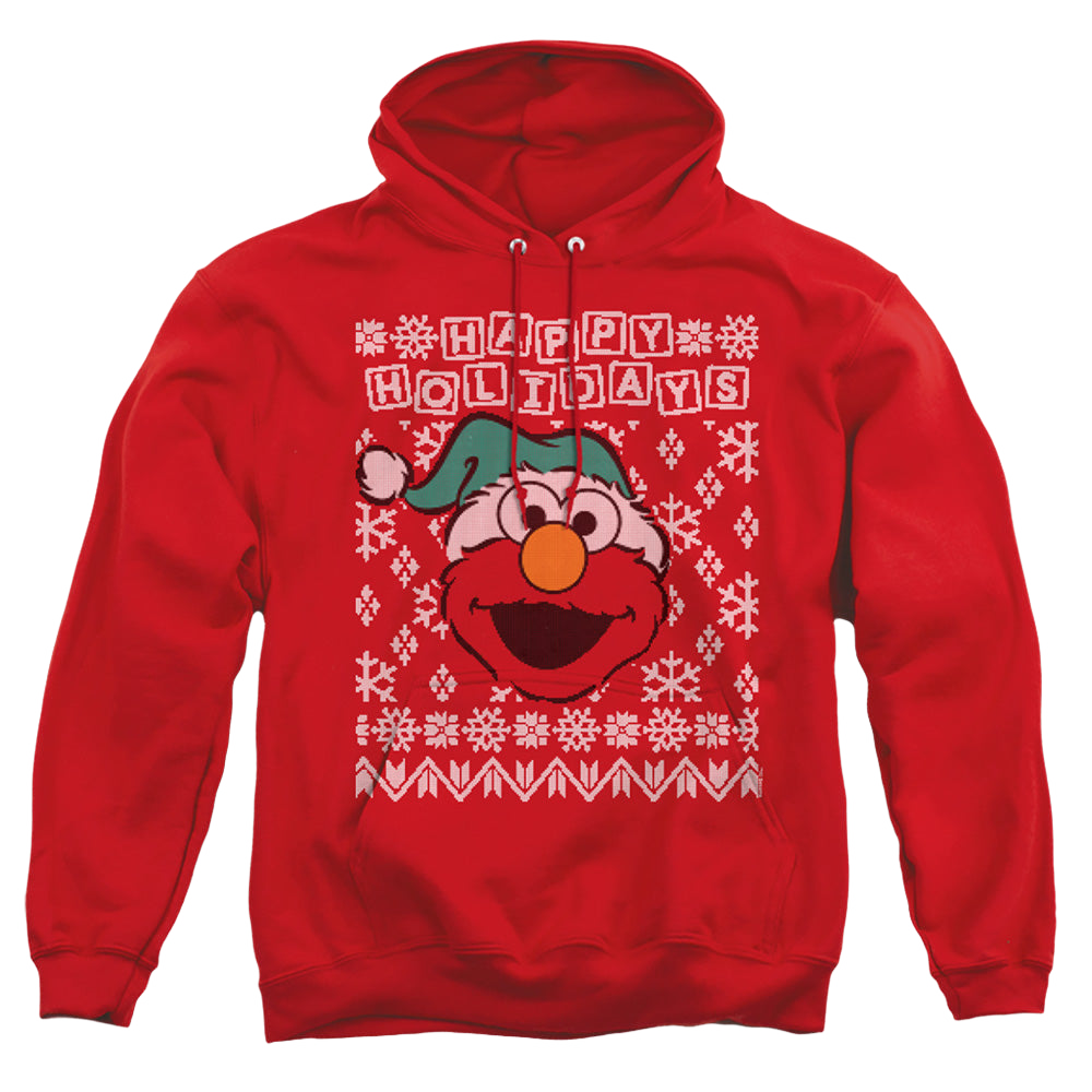 Sesame Street Elmo Ugly Christmas - Pullover Hoodie Pullover Hoodie Sesame Street   