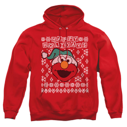 Sesame Street Elmo Ugly Christmas - Pullover Hoodie Pullover Hoodie Sesame Street   
