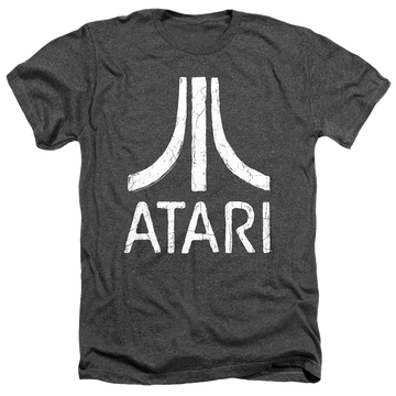 Charcoal men's heather t-shirt with Atari Rough Logo graphic