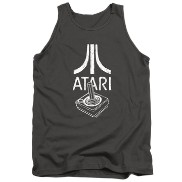 Charcoal men's tank with Atari Joystick Logo graphic