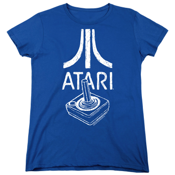 Royal women's t-shirt with Atari Joystick Logo graphic