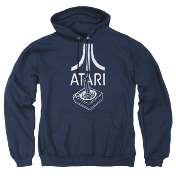 Navy pullover hoodie with Atari Joystick Logo graphic