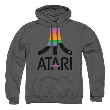 Charcoal pullover hoodie with Atari Breakout Inset graphic