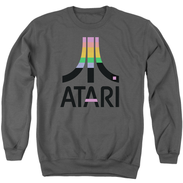 Charcoal men's crewneck sweatshirt with Atari Breakout Inset graphic
