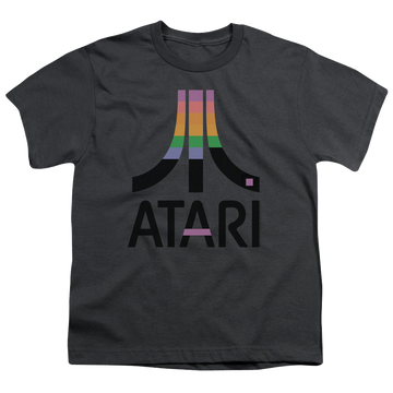 Charcoal youth t-shirt for ages 8 to 12 with Atari Breakout Inset graphic