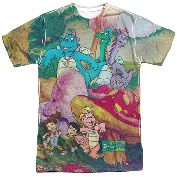 Dragon Tales Mushroom Meadow men's all-over print t-shirt
