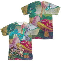 Dragon Tales Mushroom Meadow (Front/Back Print) - Men's All-Over Print T-Shirt Men's All-Over Print T-Shirt Dragon Tales   