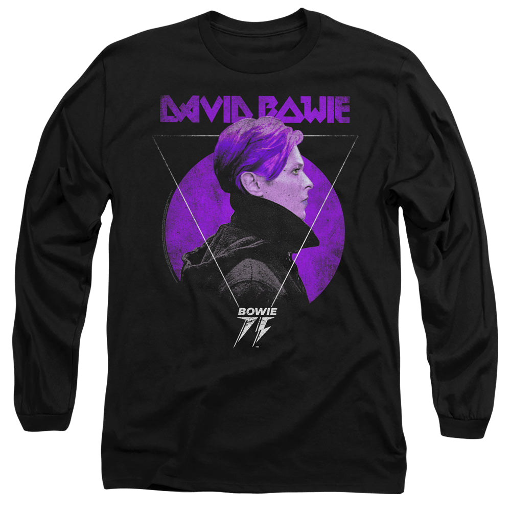 David Bowie Side Profile 75 Logo - Men's Long Sleeve T-Shirt Men's Long Sleeve T-Shirt David Bowie   