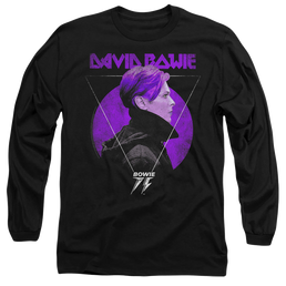 David Bowie Side Profile 75 Logo - Men's Long Sleeve T-Shirt Men's Long Sleeve T-Shirt David Bowie   