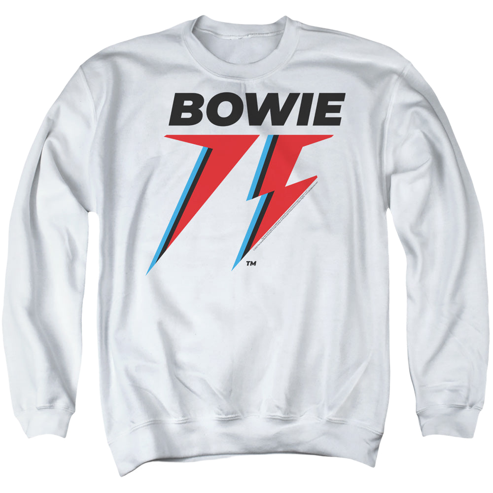 David Bowie Bowie 75 Logo - Men's Crewneck Sweatshirt Men's Crewneck Sweatshirt David Bowie   