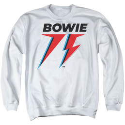 David Bowie Bowie 75 Logo - Men's Crewneck Sweatshirt Men's Crewneck Sweatshirt David Bowie   