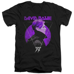 David Bowie Side Profile 75 Logo - Men's V-Neck T-Shirt Men's V-Neck T-Shirt David Bowie   