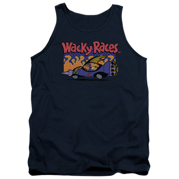 Navy men's tank with Wacky Races™ - Tank Top graphic