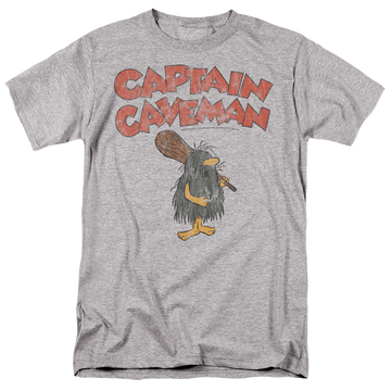 Athletic heather men's regular fit t-shirt with Wacky Races Captain Caveman 1 graphic