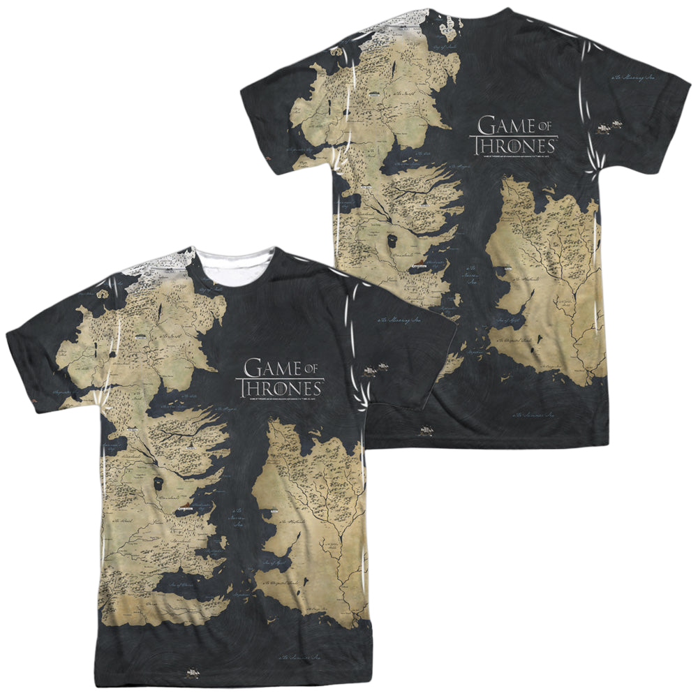 Game of Thrones Westeros Map (Front/Back Print) - Men's All-Over Print T-Shirt Men's All-Over Print T-Shirt Game of Thrones   