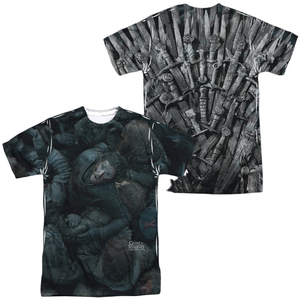 Game of Thrones Jon Snow The Throne (Front/Back Print) - Men's All-Over Print T-Shirt Men's All-Over Print T-Shirt Game of Thrones   