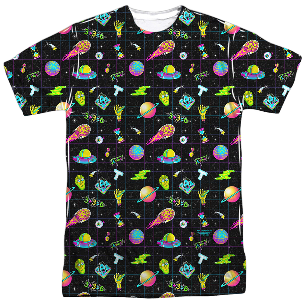 Rick and Morty Opening Icons - Men's All-Over Print T-Shirt Men's All-Over Print T-Shirt Rick and Morty   