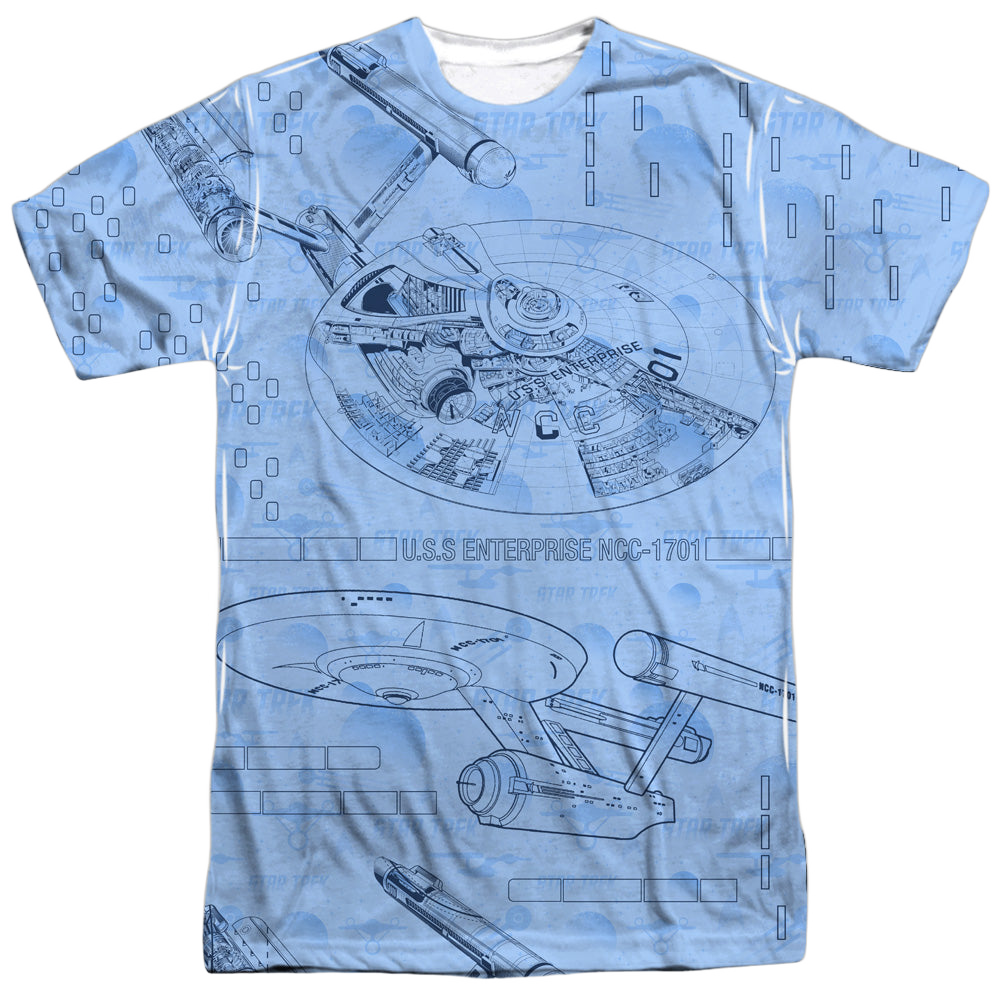 Star Trek The Original Series Blue Print - Men's All-Over Print T-Shirt Men's All-Over Print T-Shirt Star Trek   