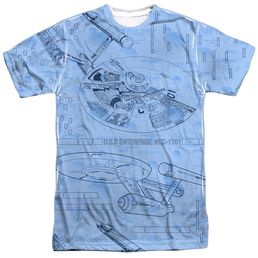 Star Trek The Original Series Blue Print - Men's All-Over Print T-Shirt Men's All-Over Print T-Shirt Star Trek   